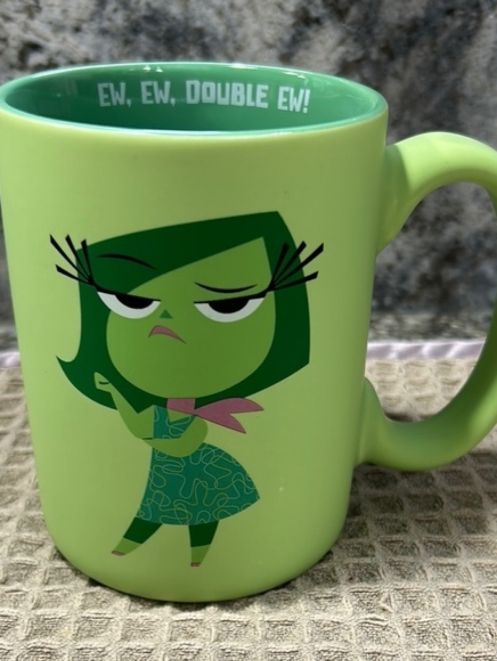 Green 'Disgust' Character Ceramic Coffee Mug - Home Kitchen